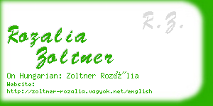 rozalia zoltner business card